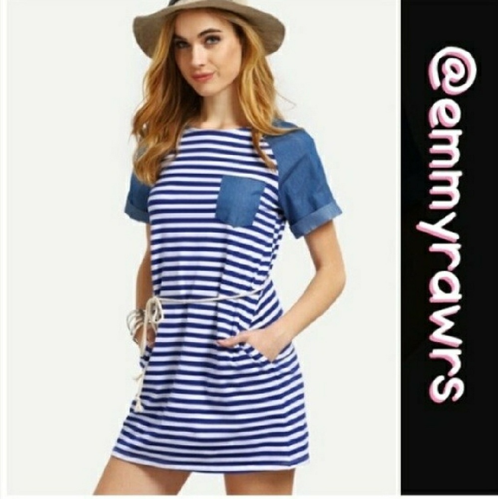 Deleting TODAY-The ELIZE Striped Rope Pocket Dress - Picture 2 of 3